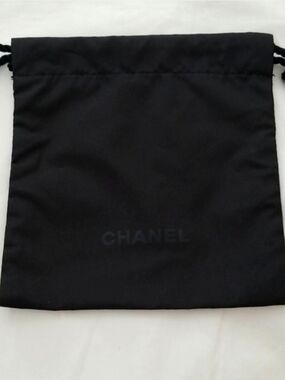 CHANEL Drawstring Dust Gift Pouch Logo Small Authentic